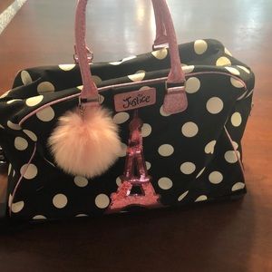 NWOT -Justice Paris rolling duffel light up wheels